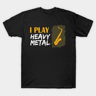 saxophone player heavy metal T-Shirt